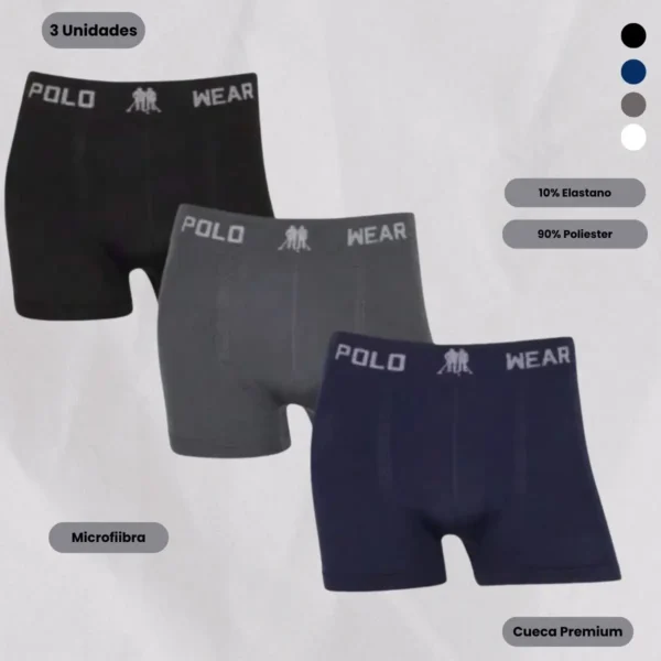 Kit 3 Cueca Boxer Polo Wear - Imagem 2