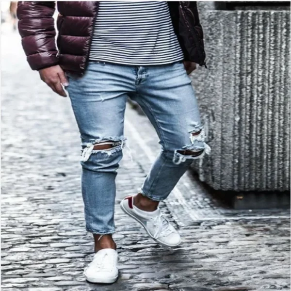 Calça jeans desgastada - Imagem 4