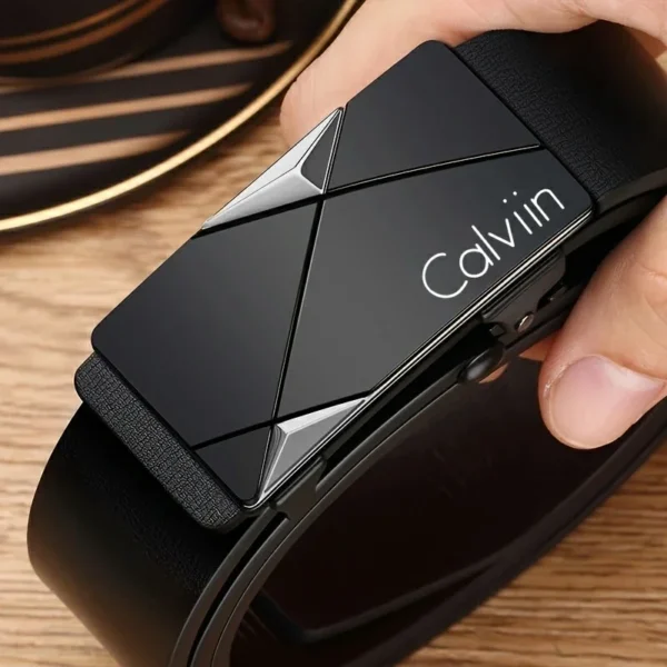 Cinto de couro PU Calviin - Imagem 7