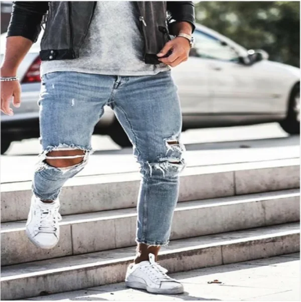 Calça jeans desgastada - Imagem 2