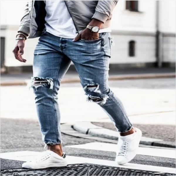 Calça jeans desgastada - Imagem 3