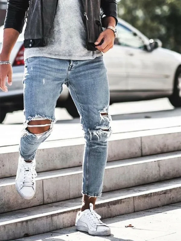 Calça jeans desgastada - Imagem 8